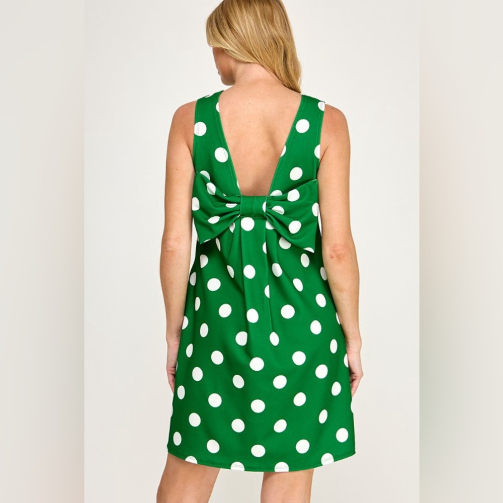 Green Polka Dot Dress - Picture 3 of 3
